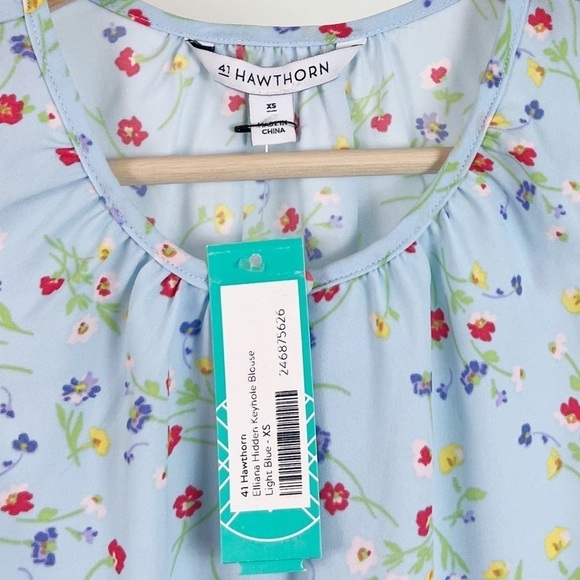 NWT StitchFix 41 Hawthorn Elliana Hidden Keyhole Sleeveless Floral Blouse - Picture 4 of 6
